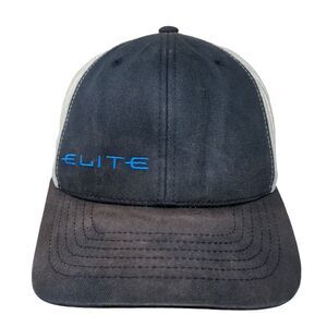 Elite Snapback Trucker Hat Blue OSFM Adjustable Embroidered Mesh Back 6 Panel